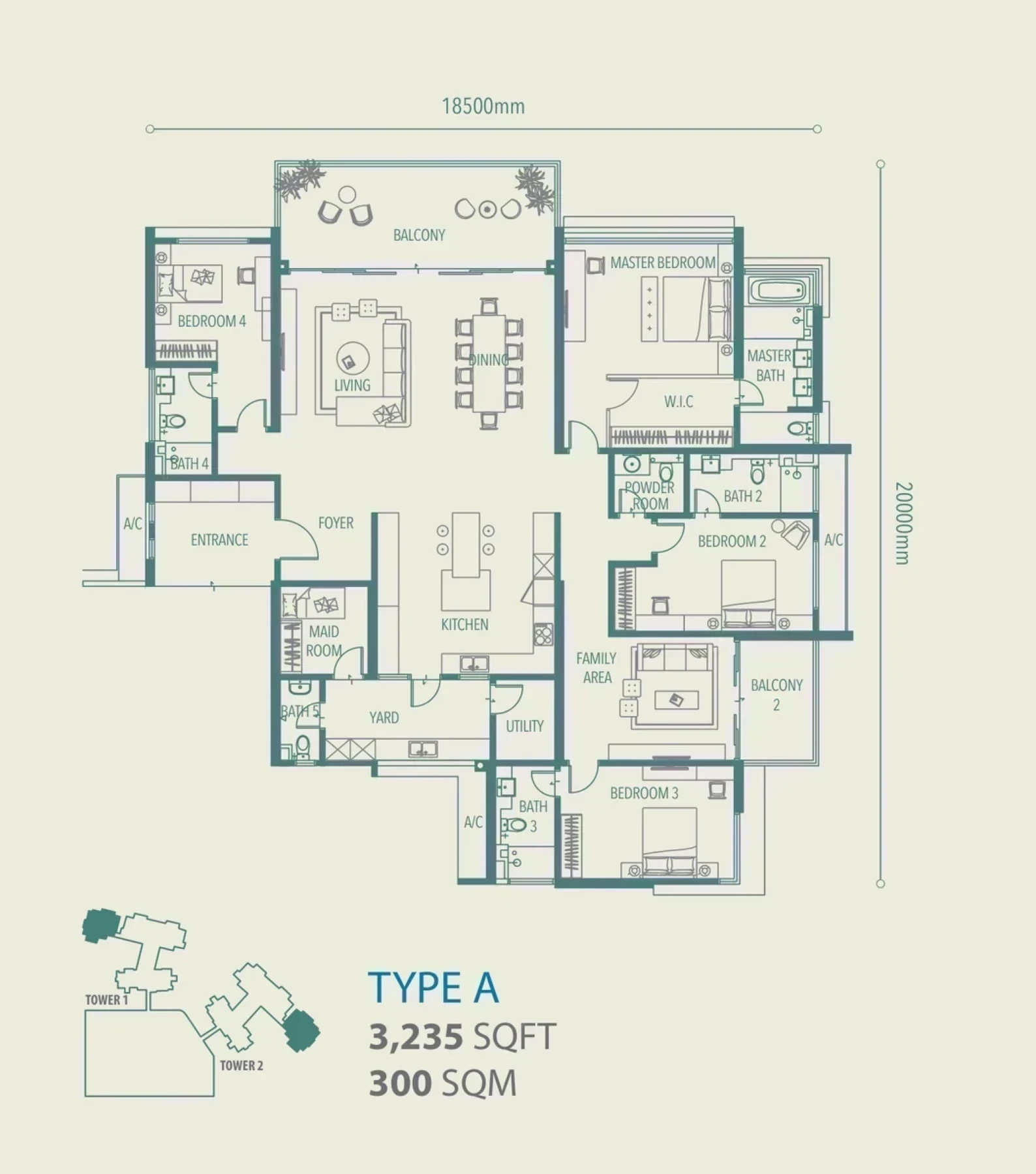 Alila 2 Type A floor plan