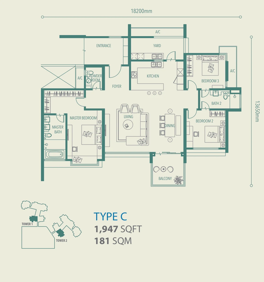 Alila 2 Type C floor plan