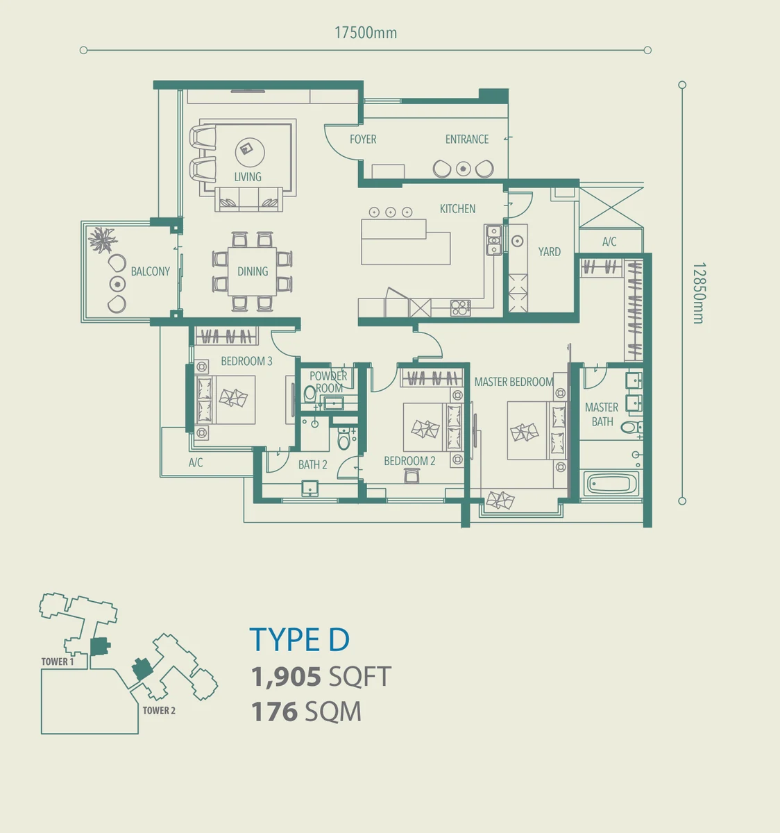 Alila 2 Type D floor plan