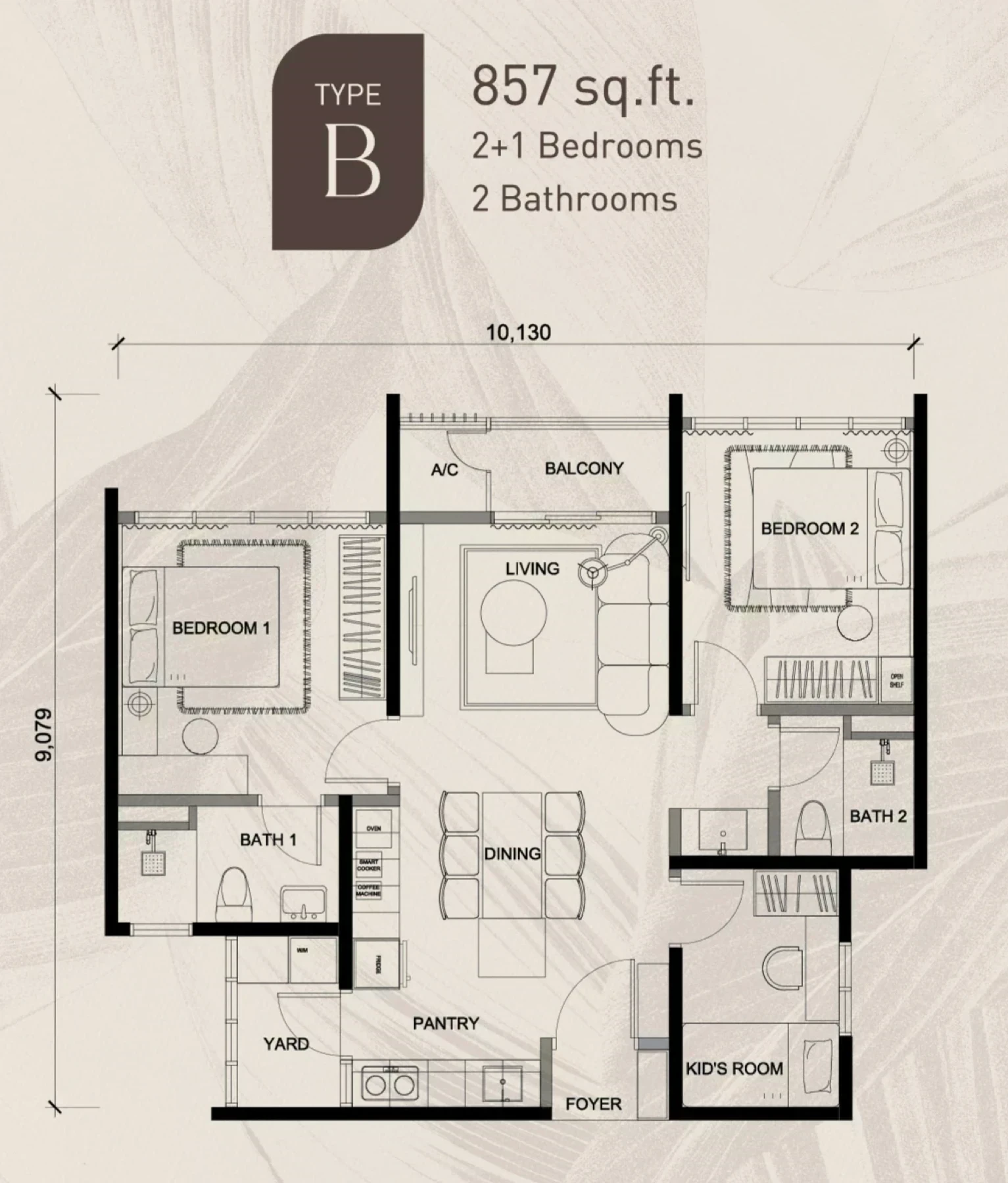 Aliva Type B floor plan