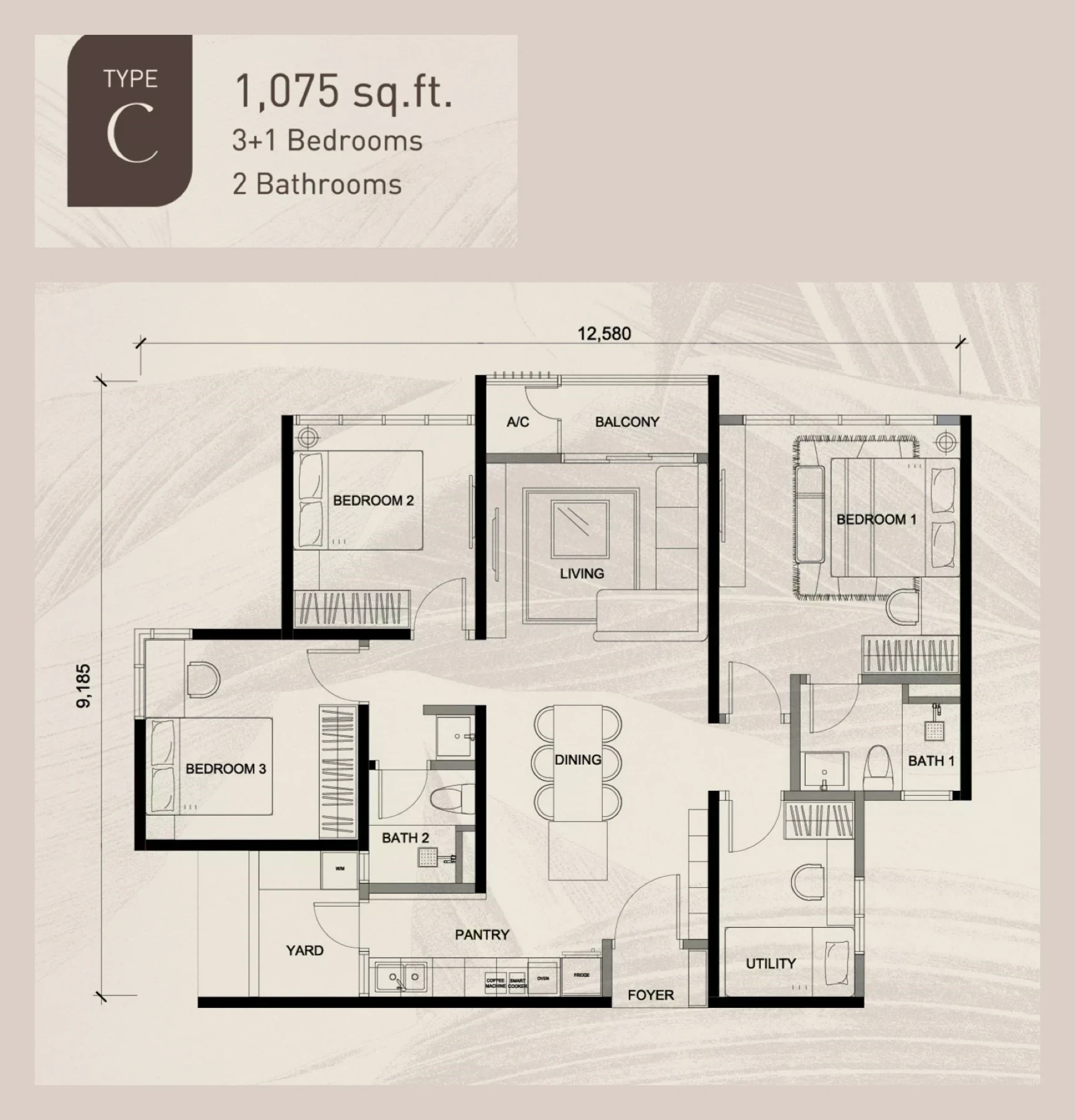 Aliva Type C floor plan
