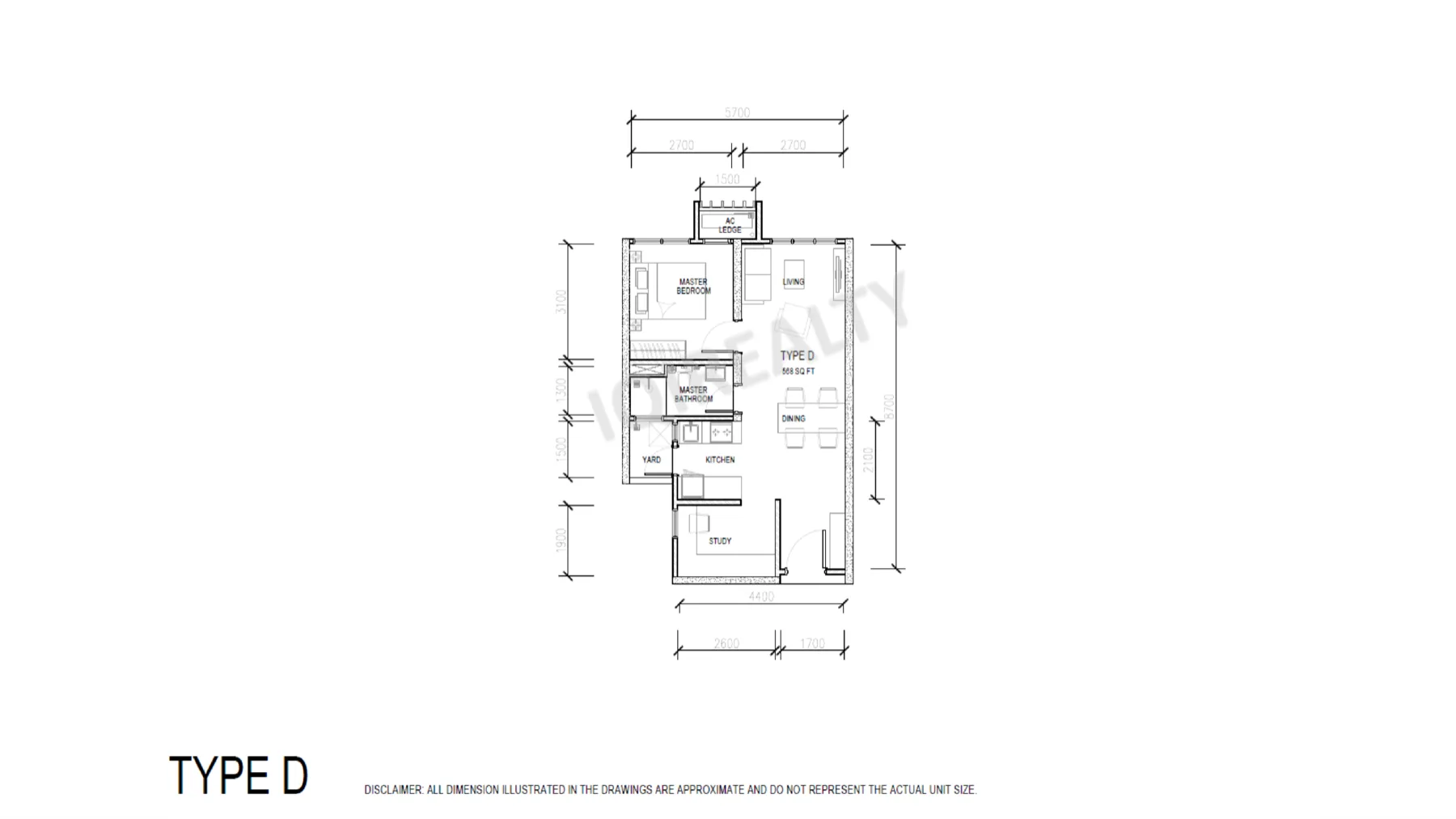 Alora Residences Type D floor plan