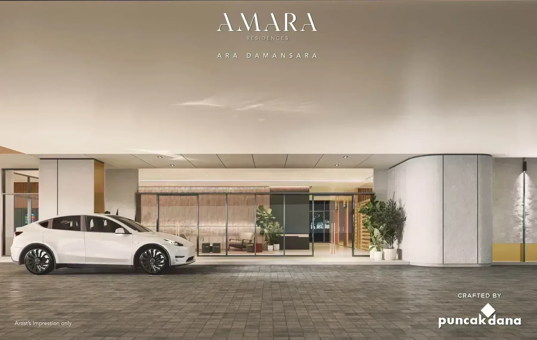 Amara Residences arrival lobby