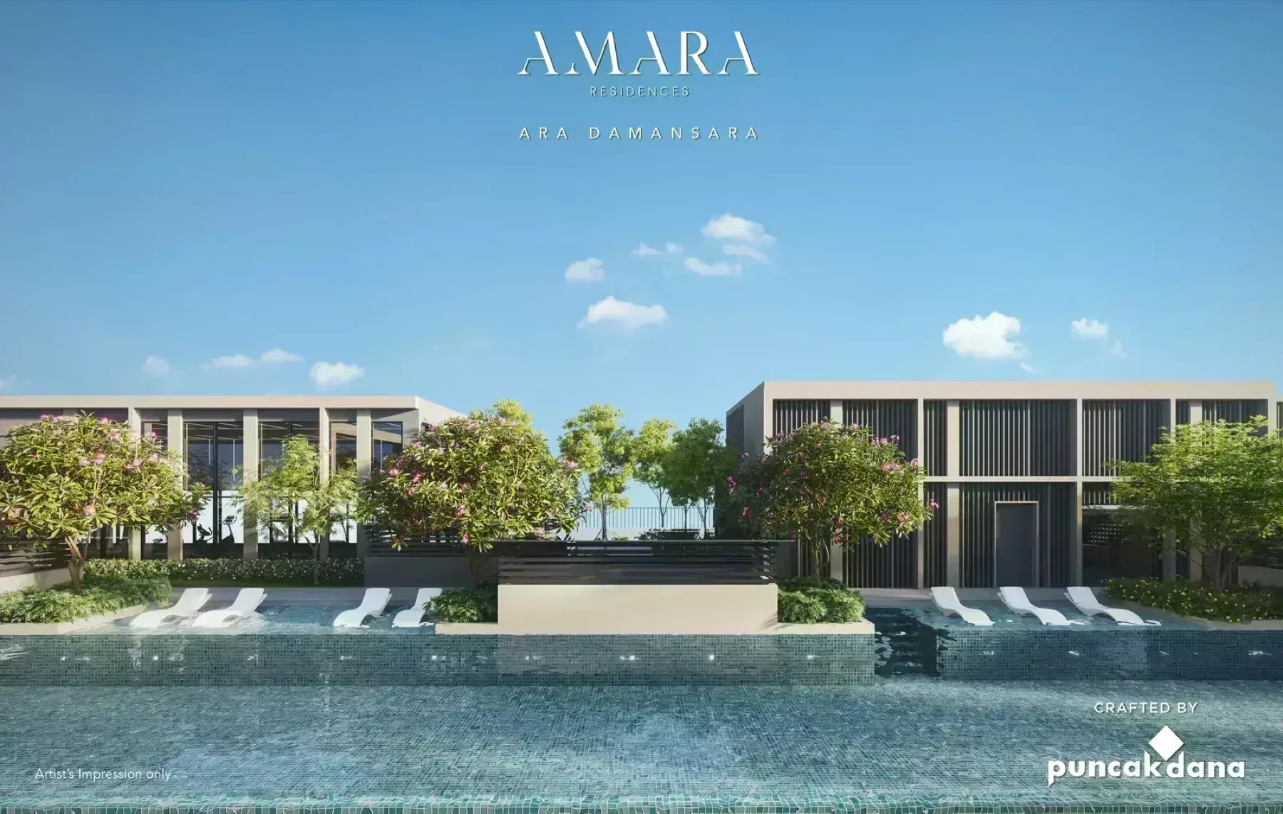 Amara Residences pool deck