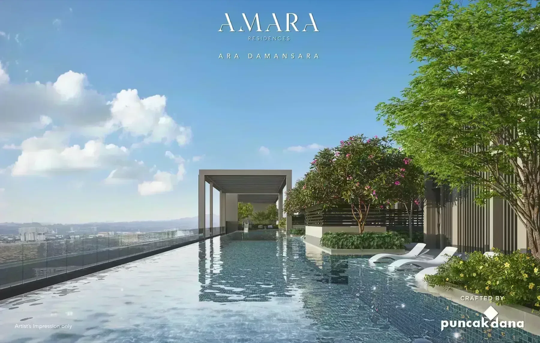 Amara Residences sky infinity pool
