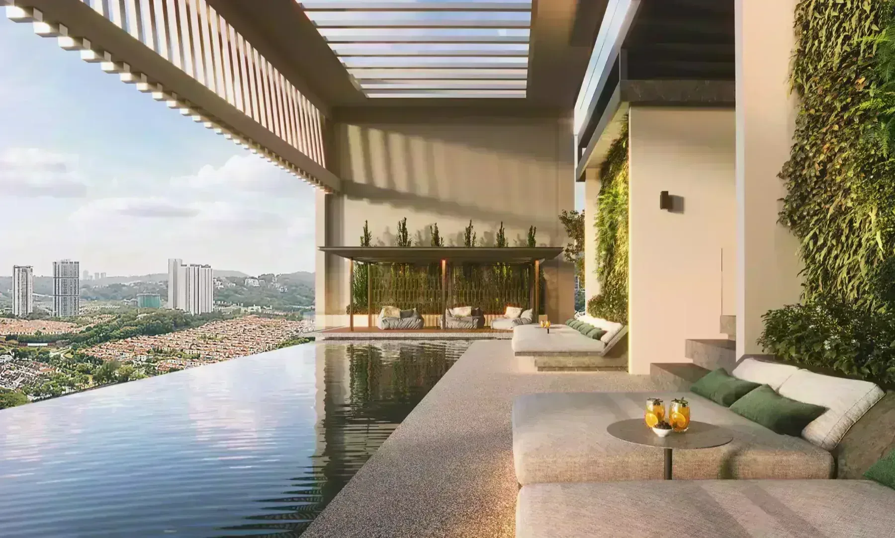 Amaya Residences infinity pool overlooking the skyline