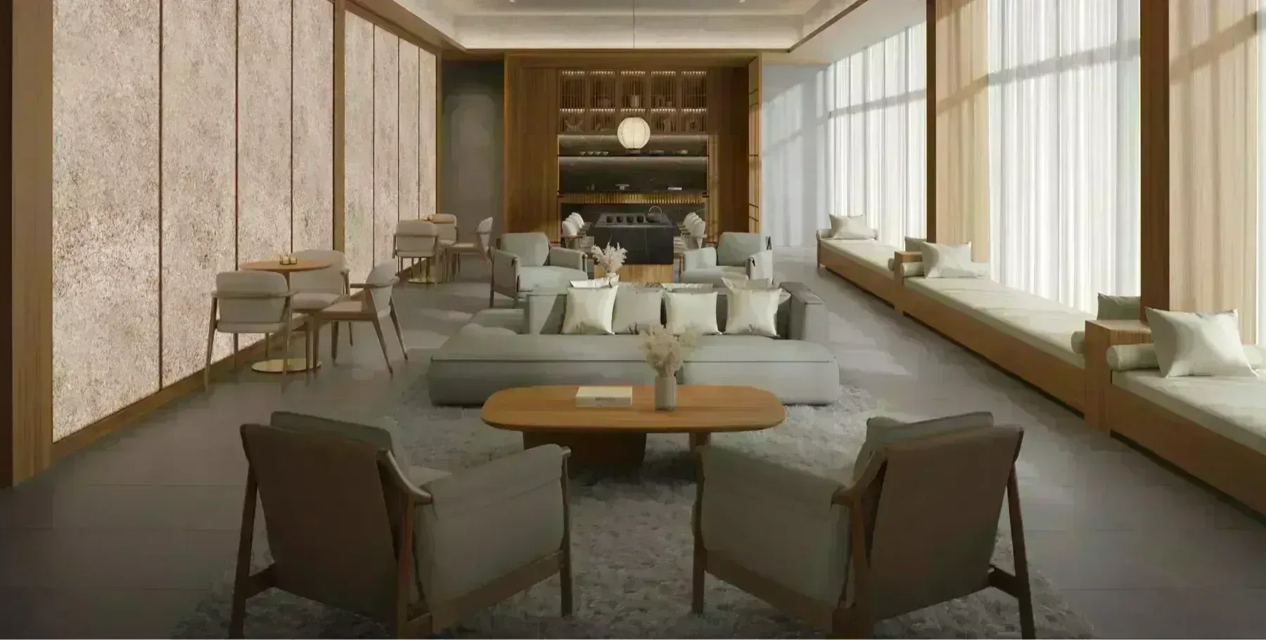 Amaya Residences residents lounge seating area