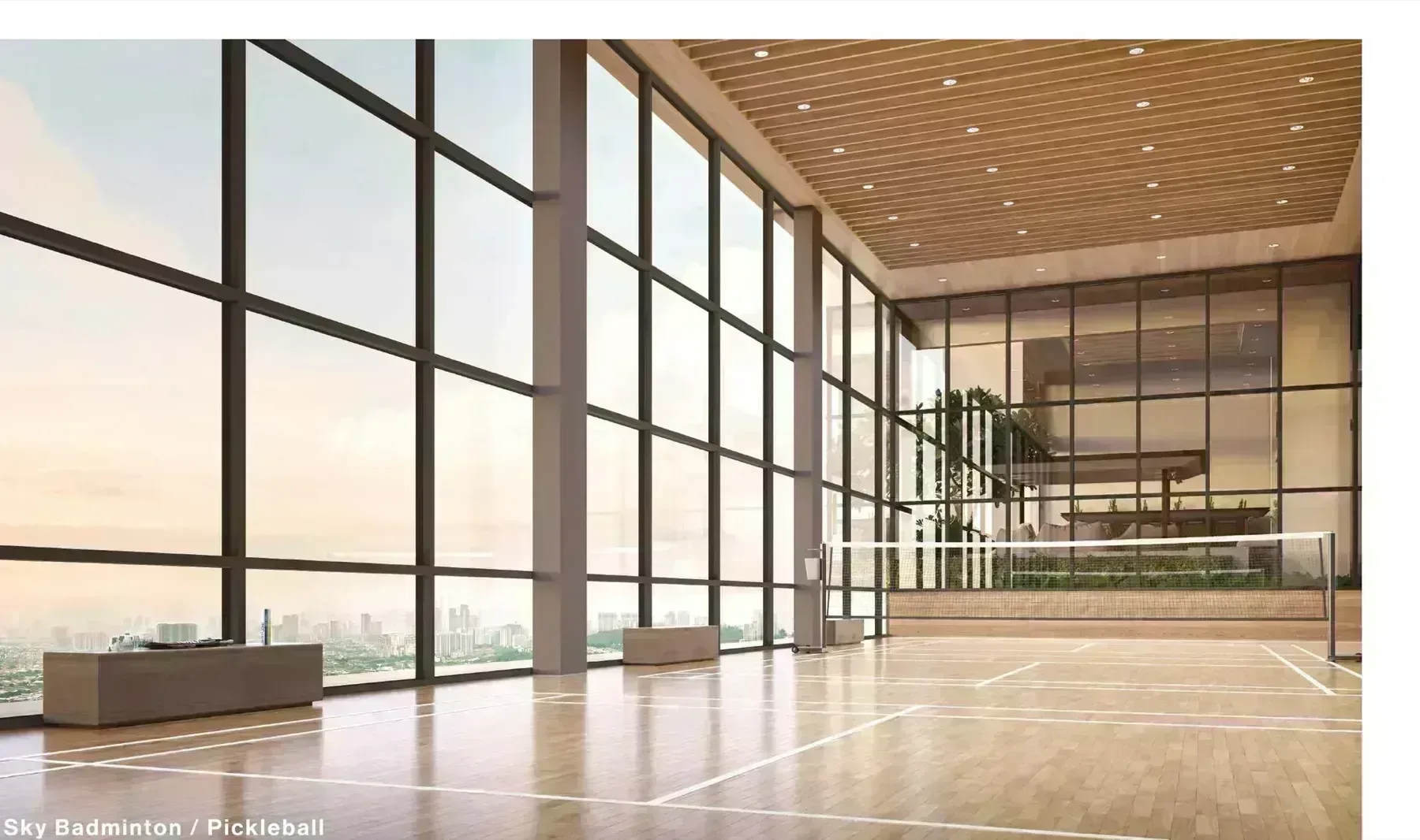 Amaya Residences sky badminton and pickleball court