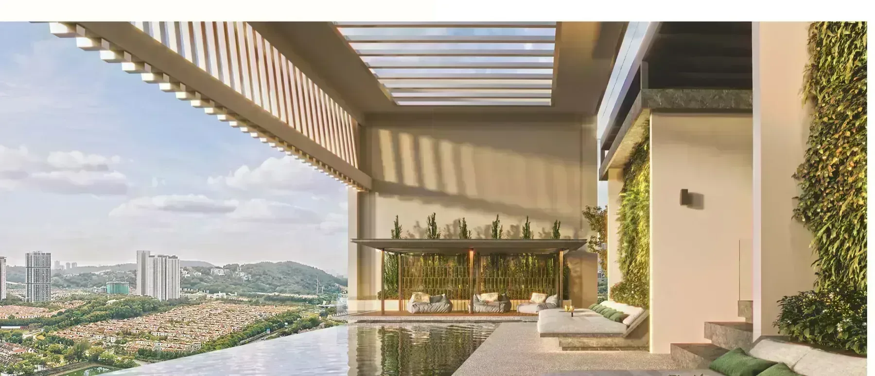 Amaya Residences sky pool with skyline view