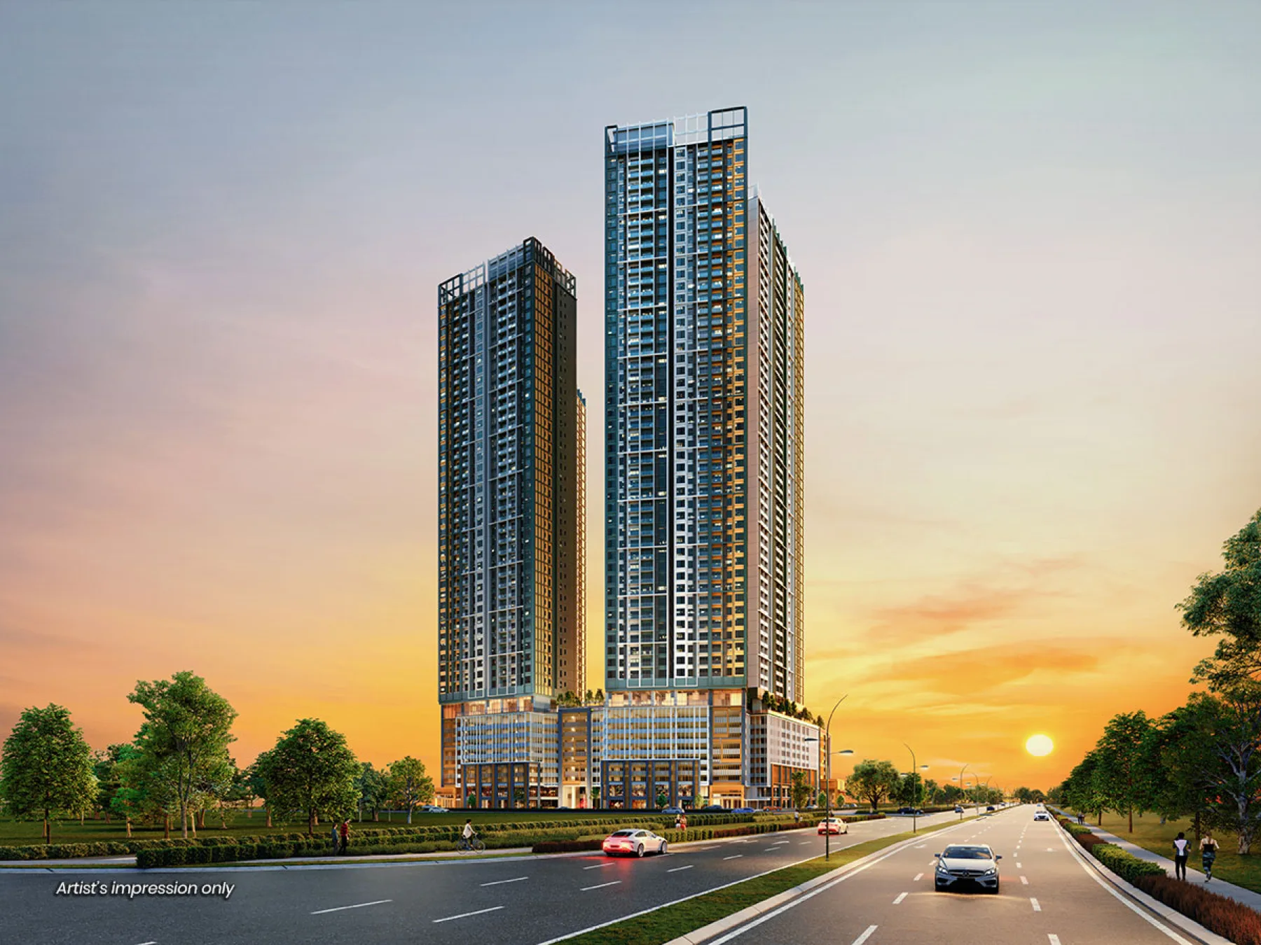 AndaBreeze Residences facade artist impression