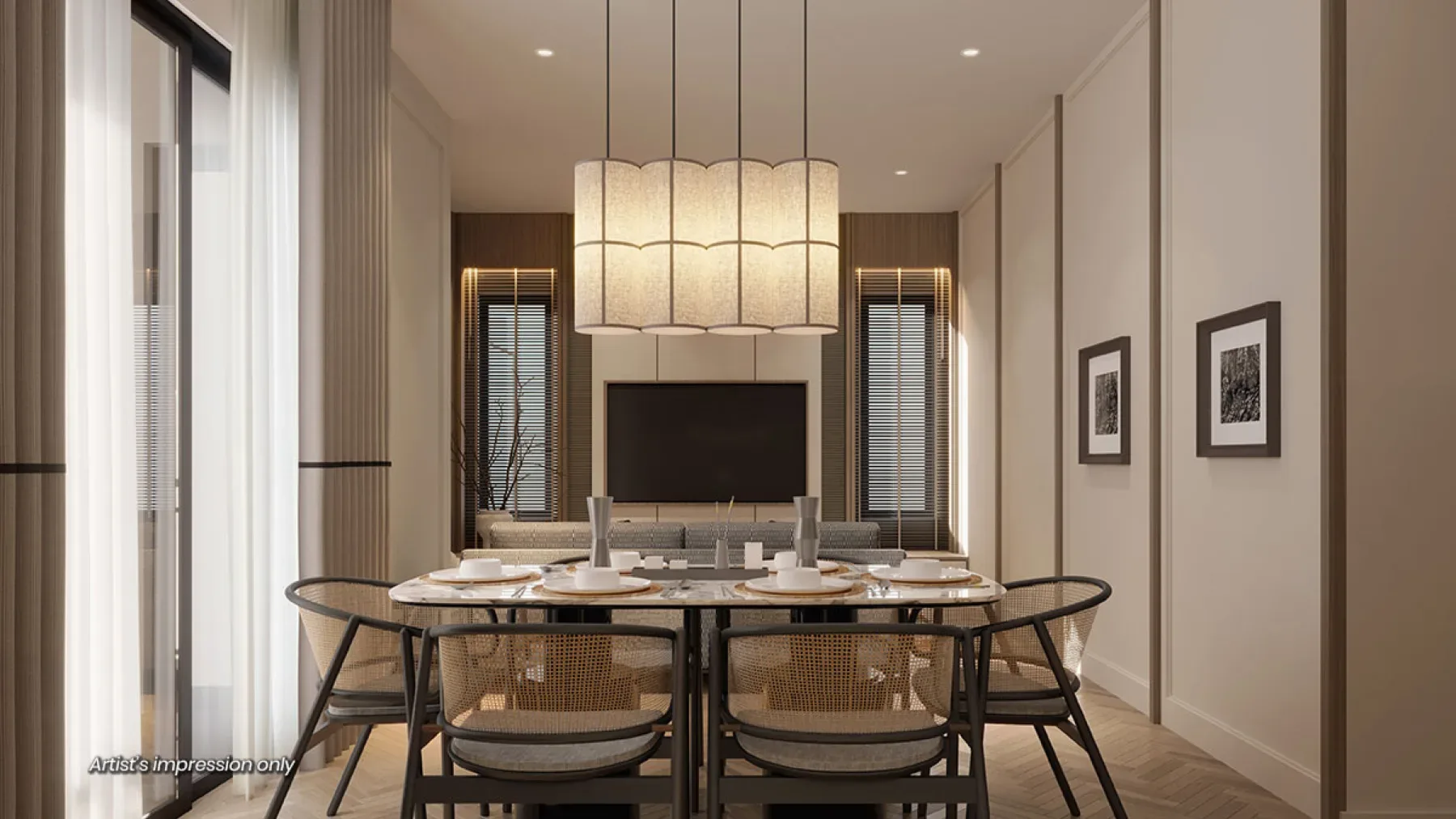 AndaBreeze Residences Type A dining area artist impression