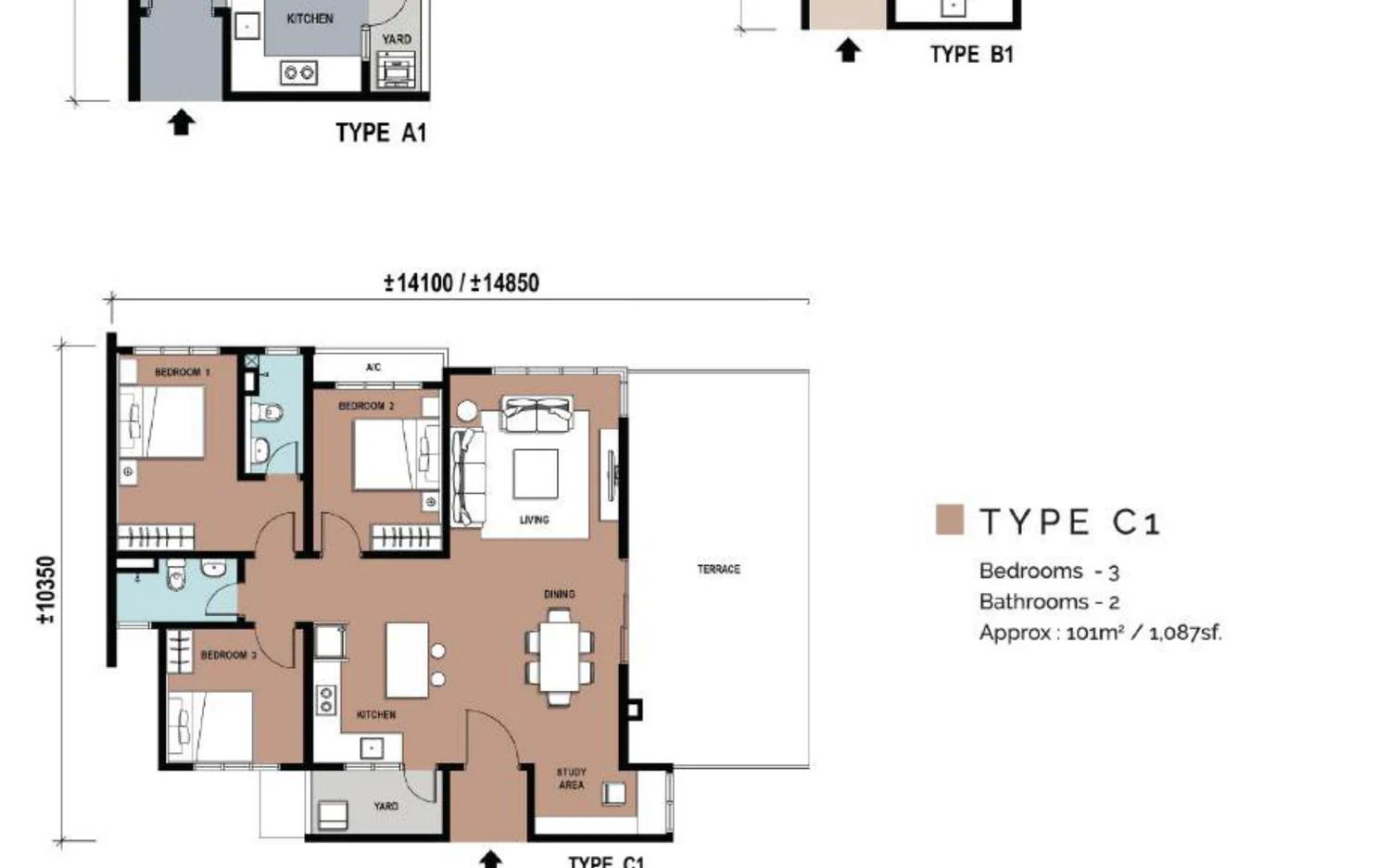 Aralia Park Type A1 floor plan