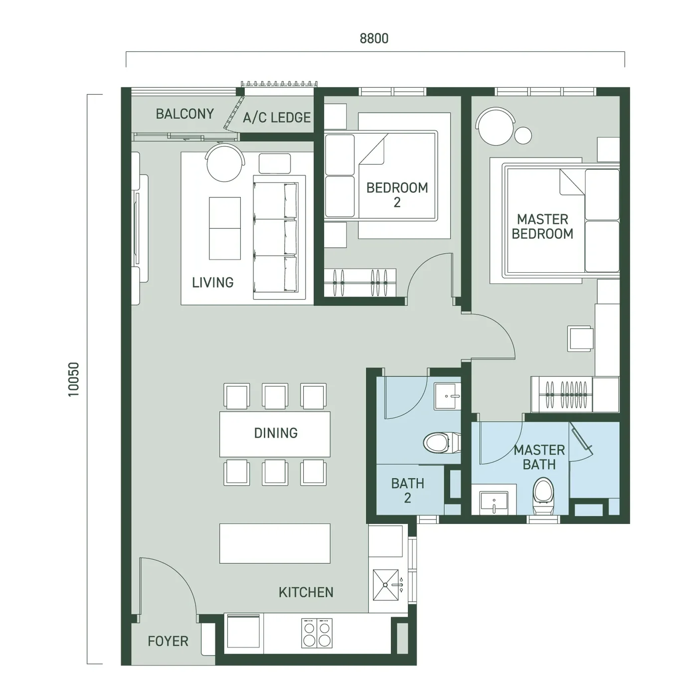 Aras Residences Type A floor plan