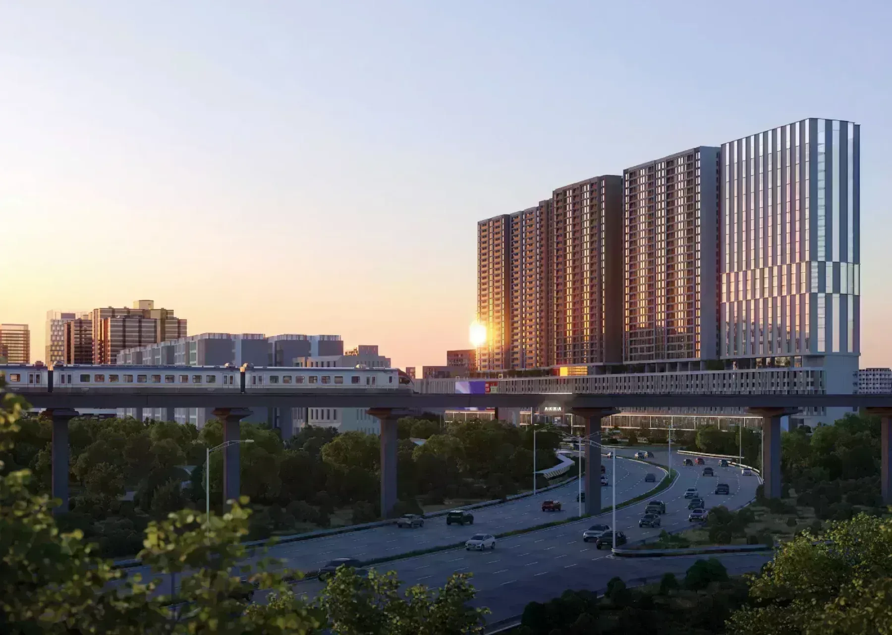 ARRA Residences towers and lrt