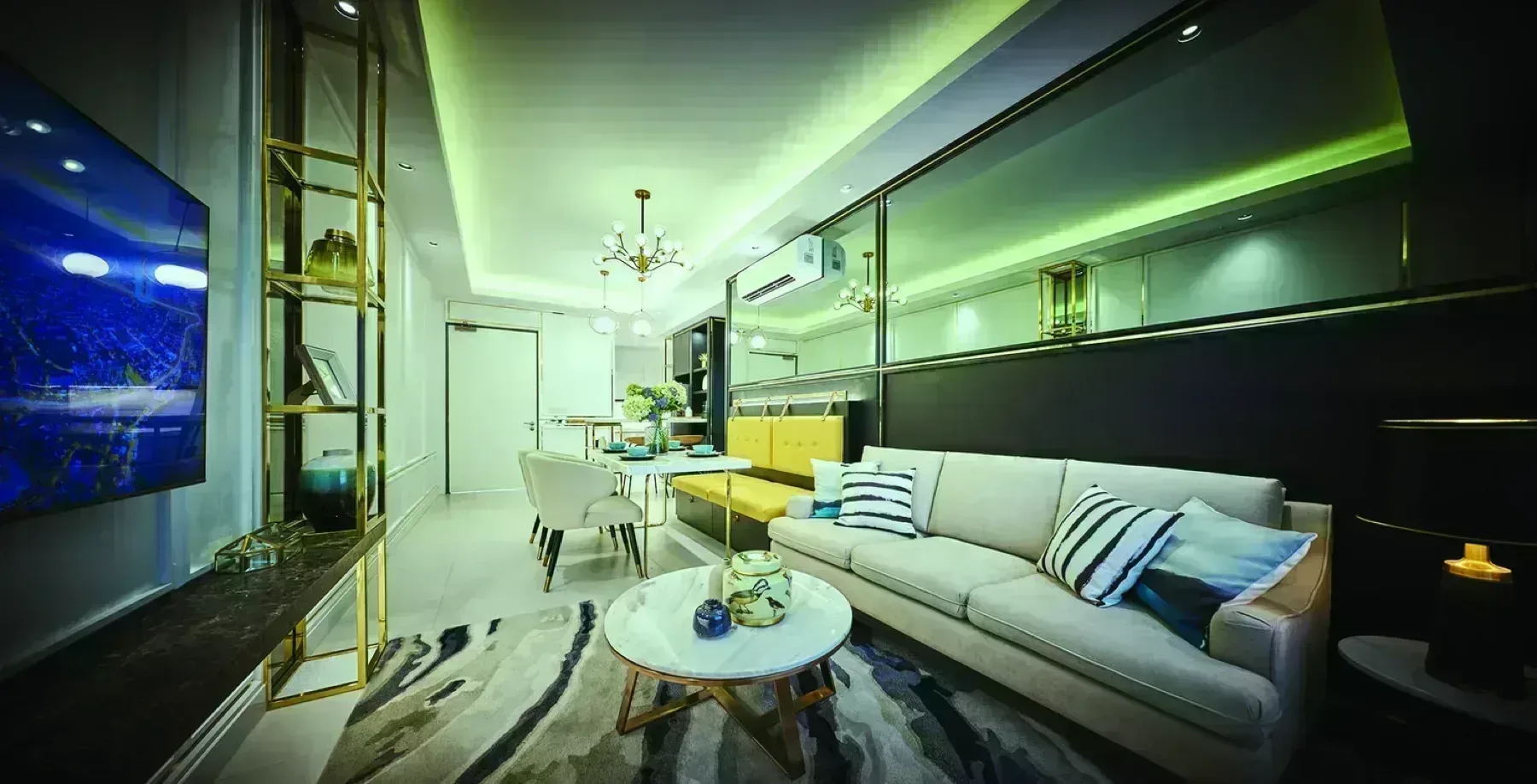 Arunya Residences Type A living and dining area