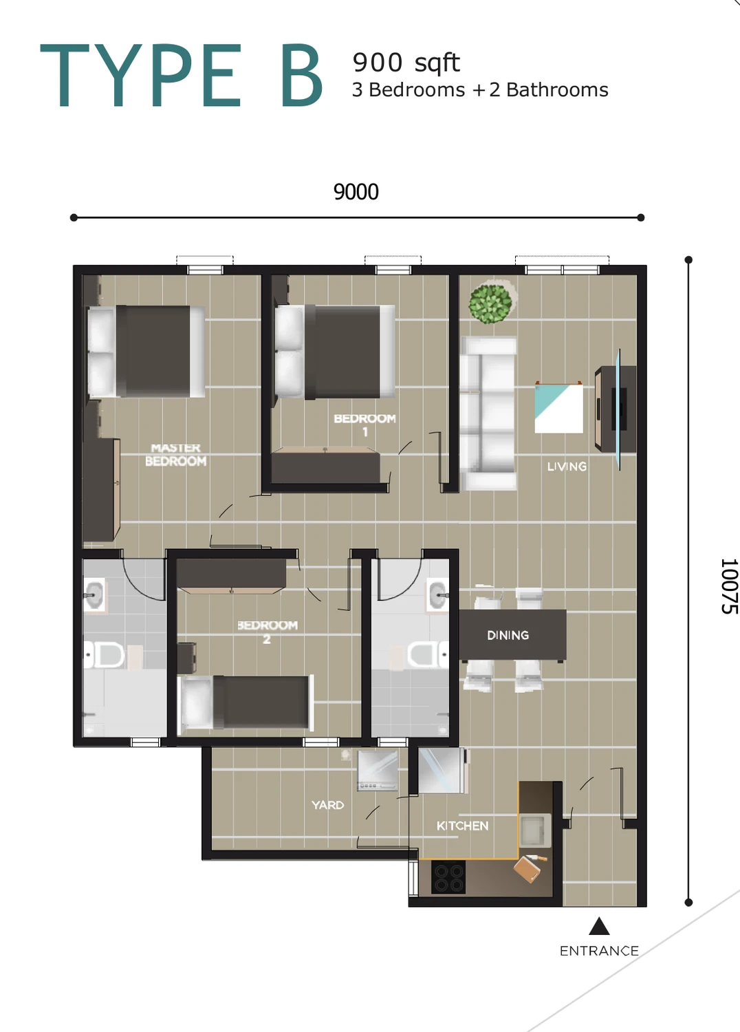 Ayana Residence floor plan 4