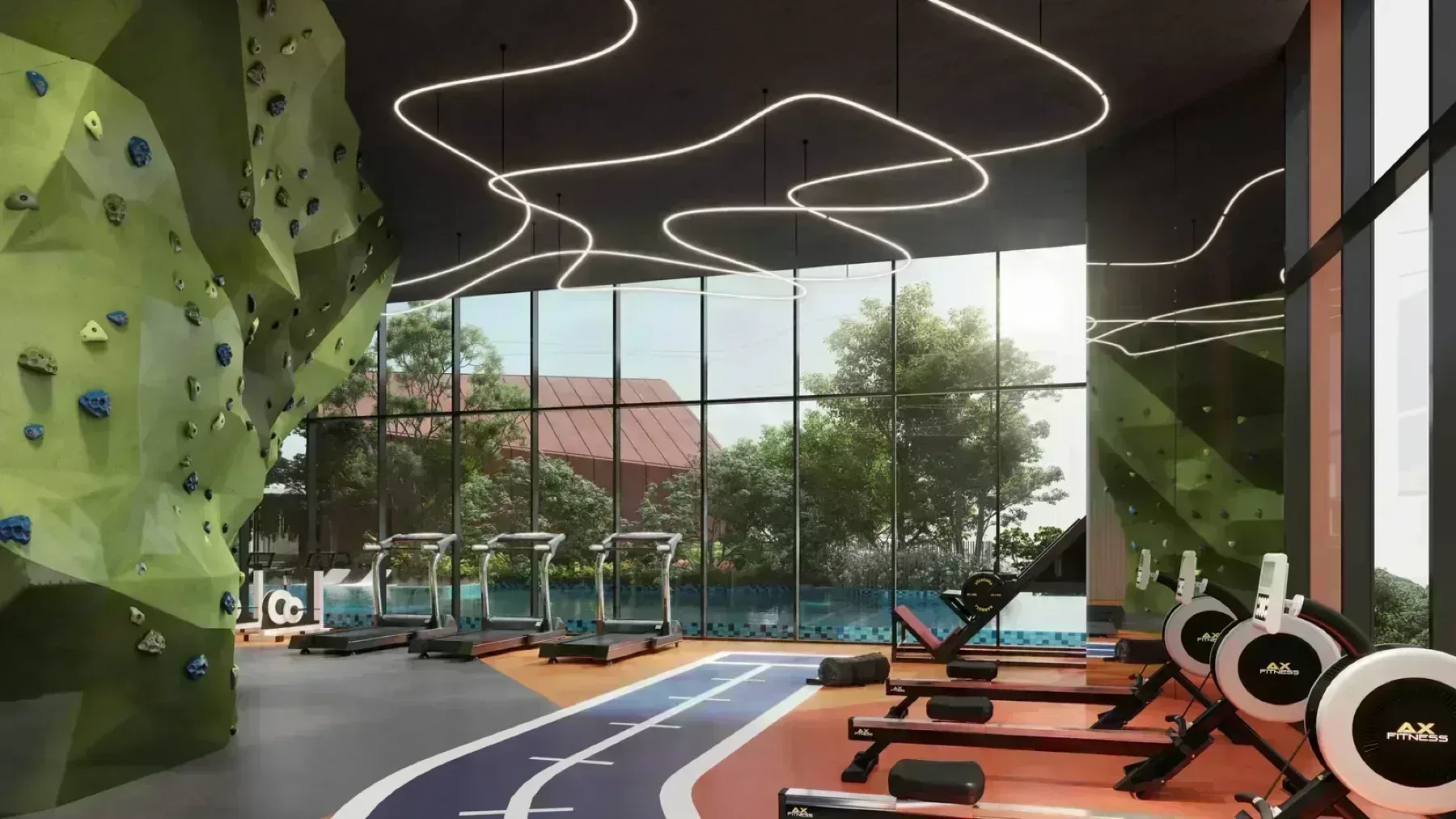 Residensi Bayu Damai gym climbing wall