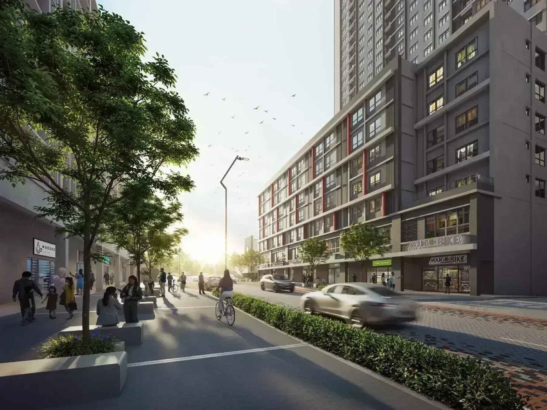 Bayu Mori Park lifestyle retail boulevard