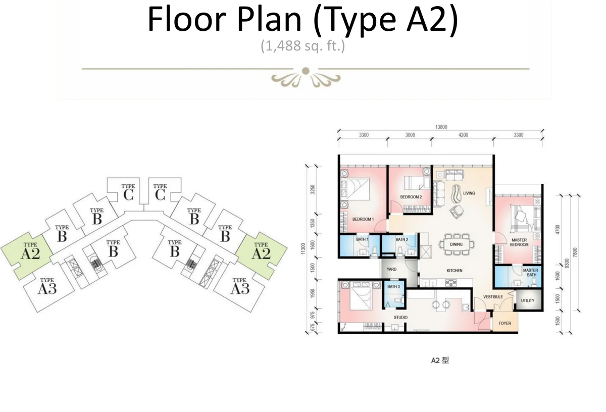Botanika Type A2 floor plan