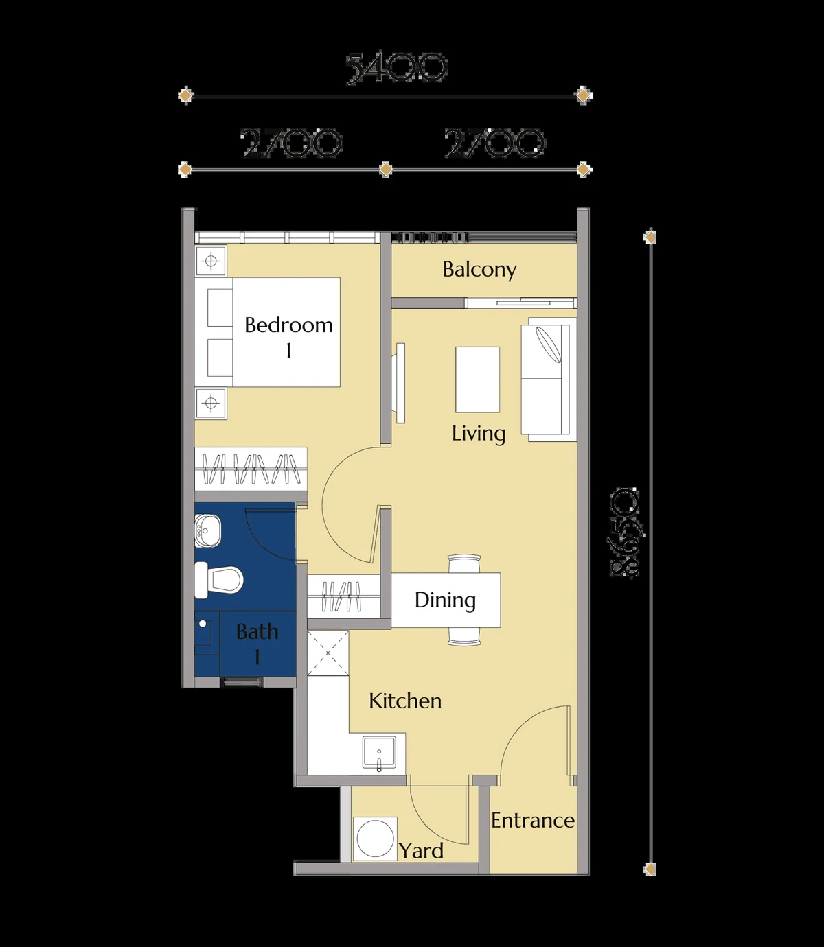 Calia Residence Type A floor plan
