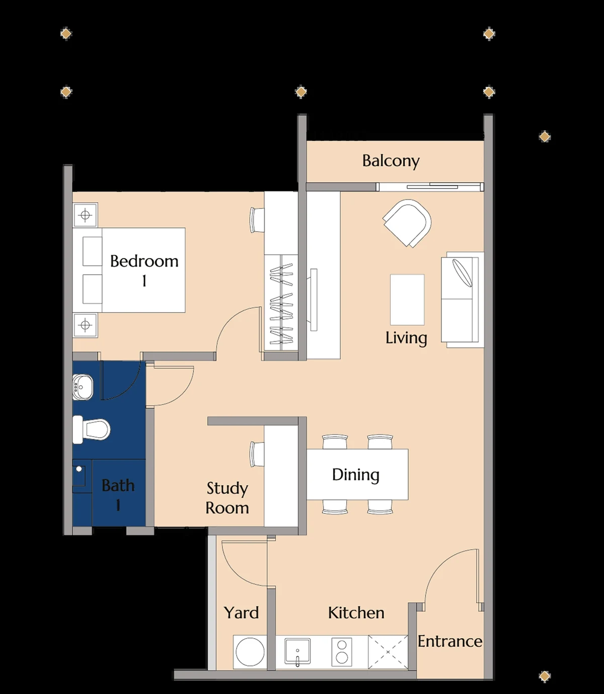 Calia Residence Type B floor plan