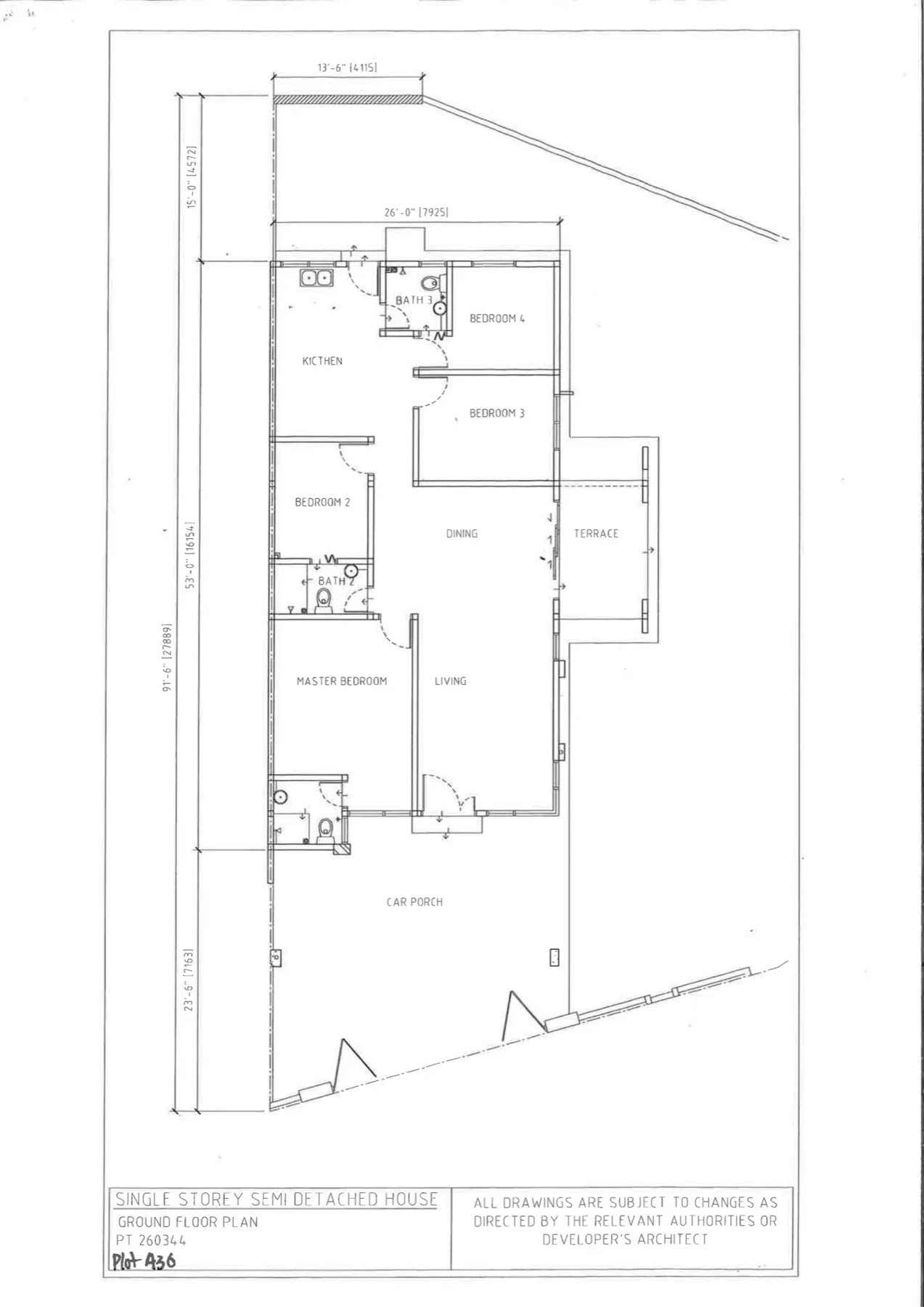 Clearwater Bay Resort Single-Storey Semi-Detached floor plan