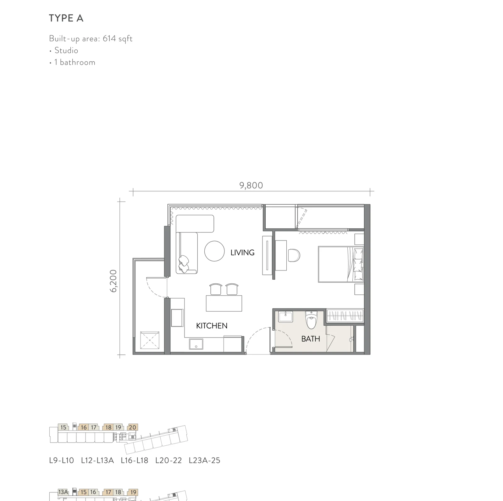 Crown Penang Type A floor plan