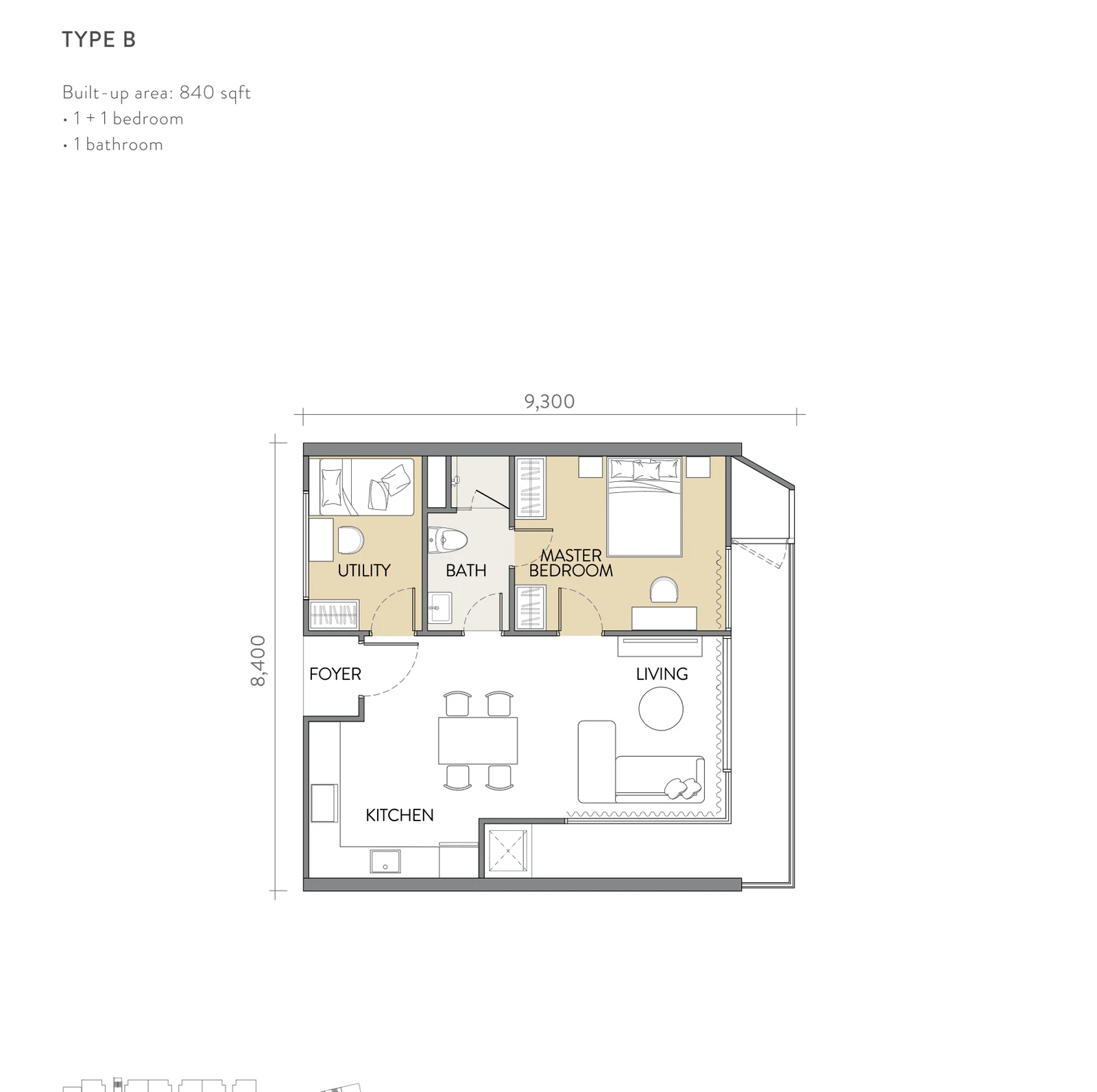 Crown Penang Type B floor plan