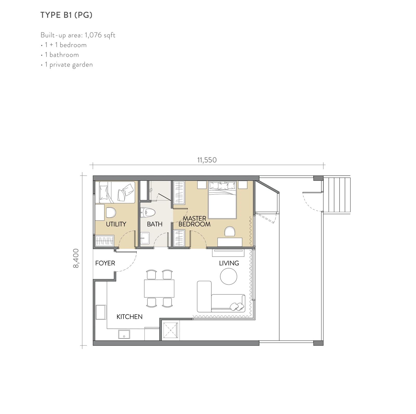 Crown Penang Type B1 floor plan