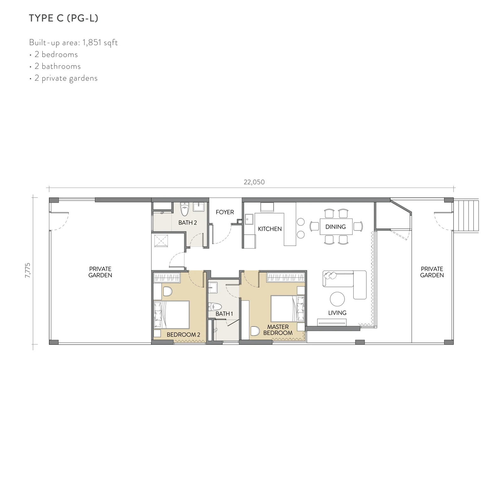 Crown Penang Type C floor plan