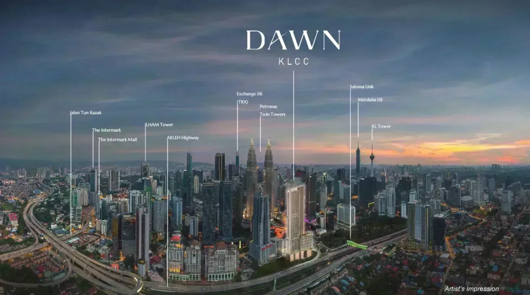 Dawn KLCC, KLCC — artist impression