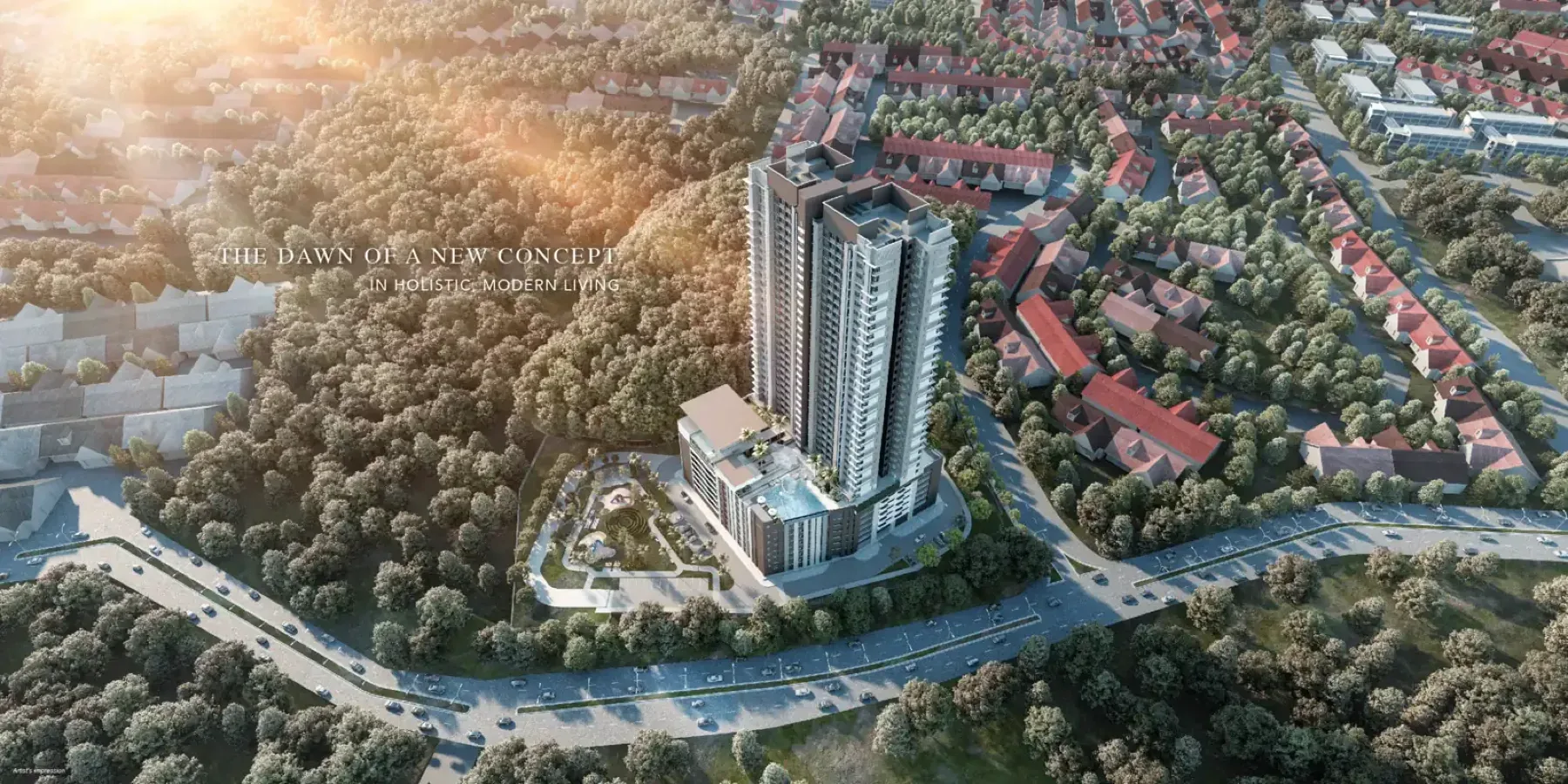 Dedaun Residensi aerial view within Bandar Tun Hussein Onn