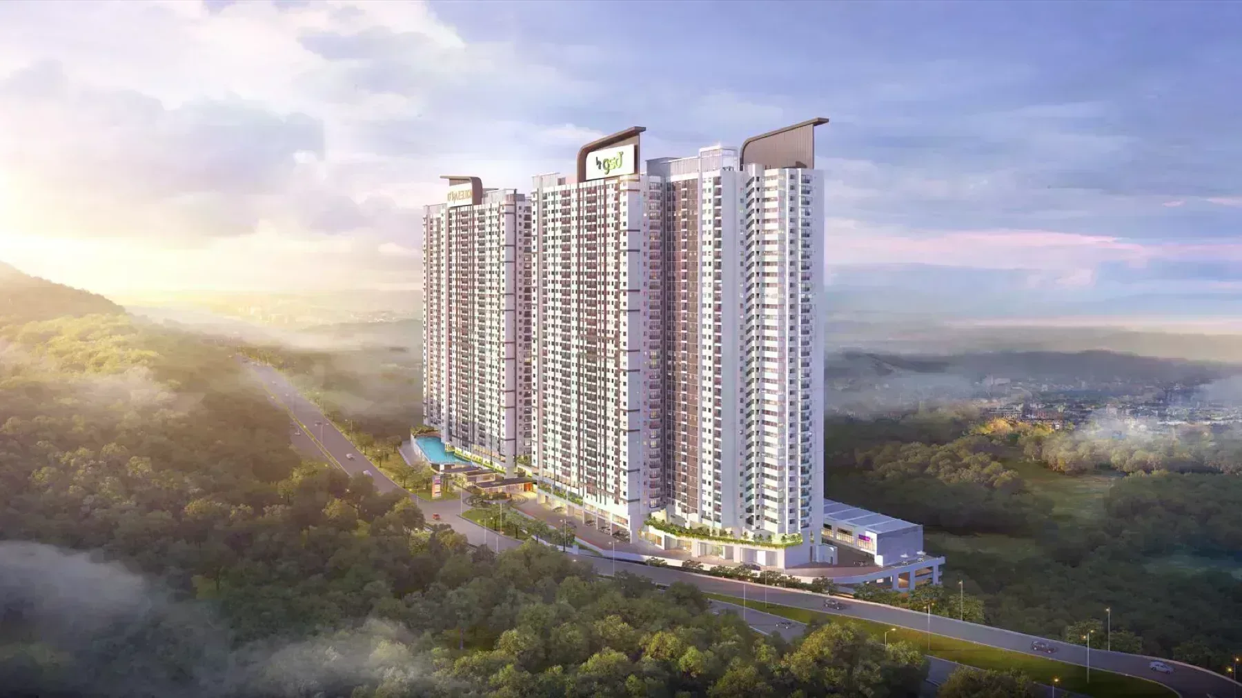 D'Hazelton Farlim Air Itam facade artist impression