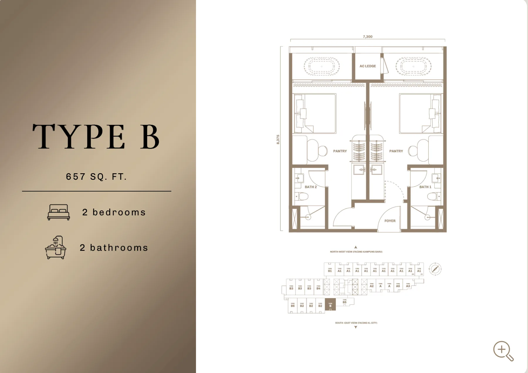 Divine KLCC Type B floor plan