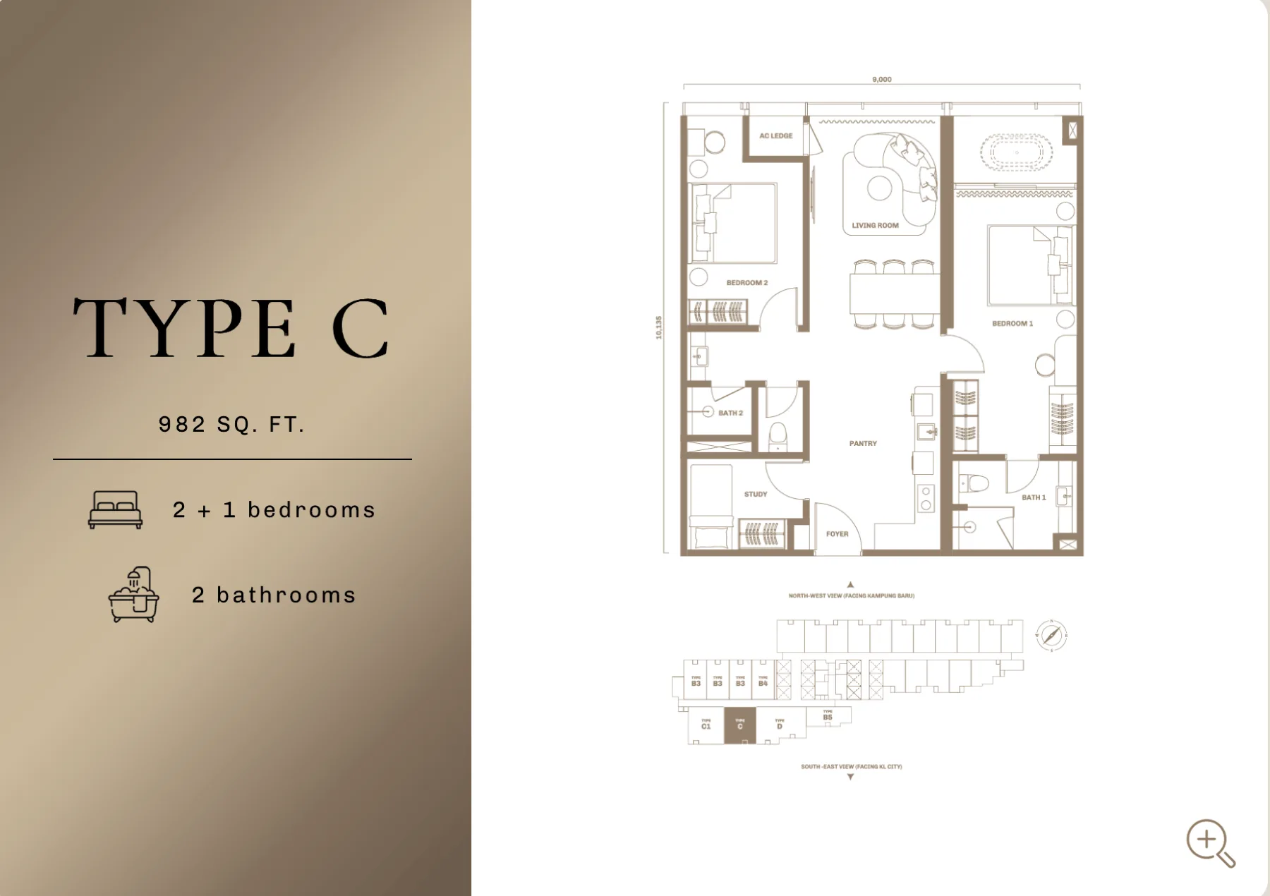 Divine KLCC Type C floor plan