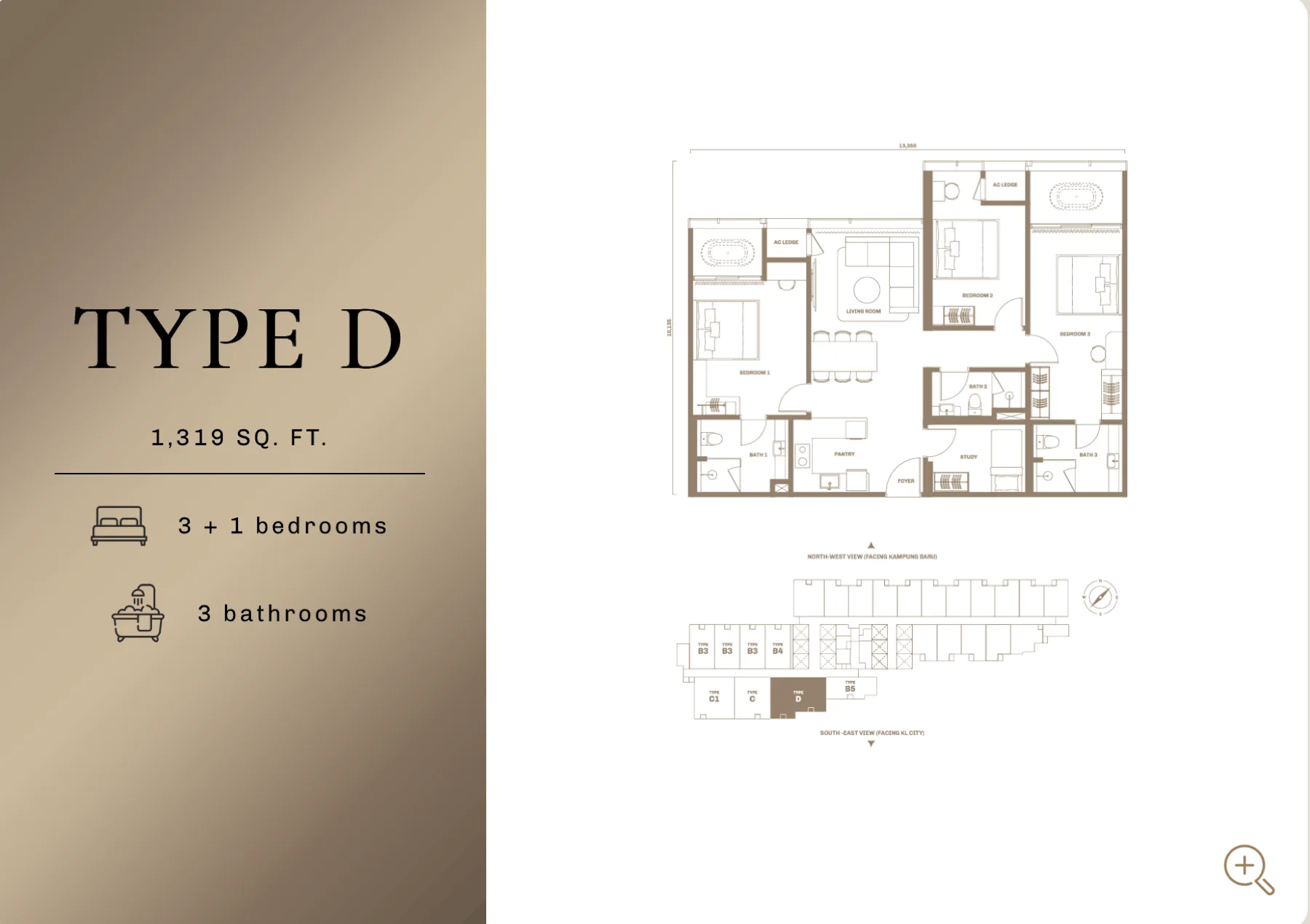 Divine KLCC Type D floor plan