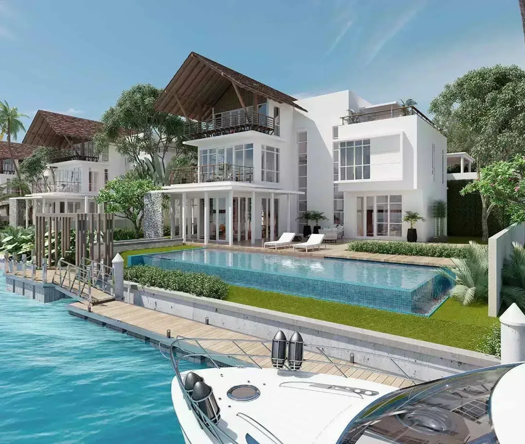 Emerald Bay villa waterfront