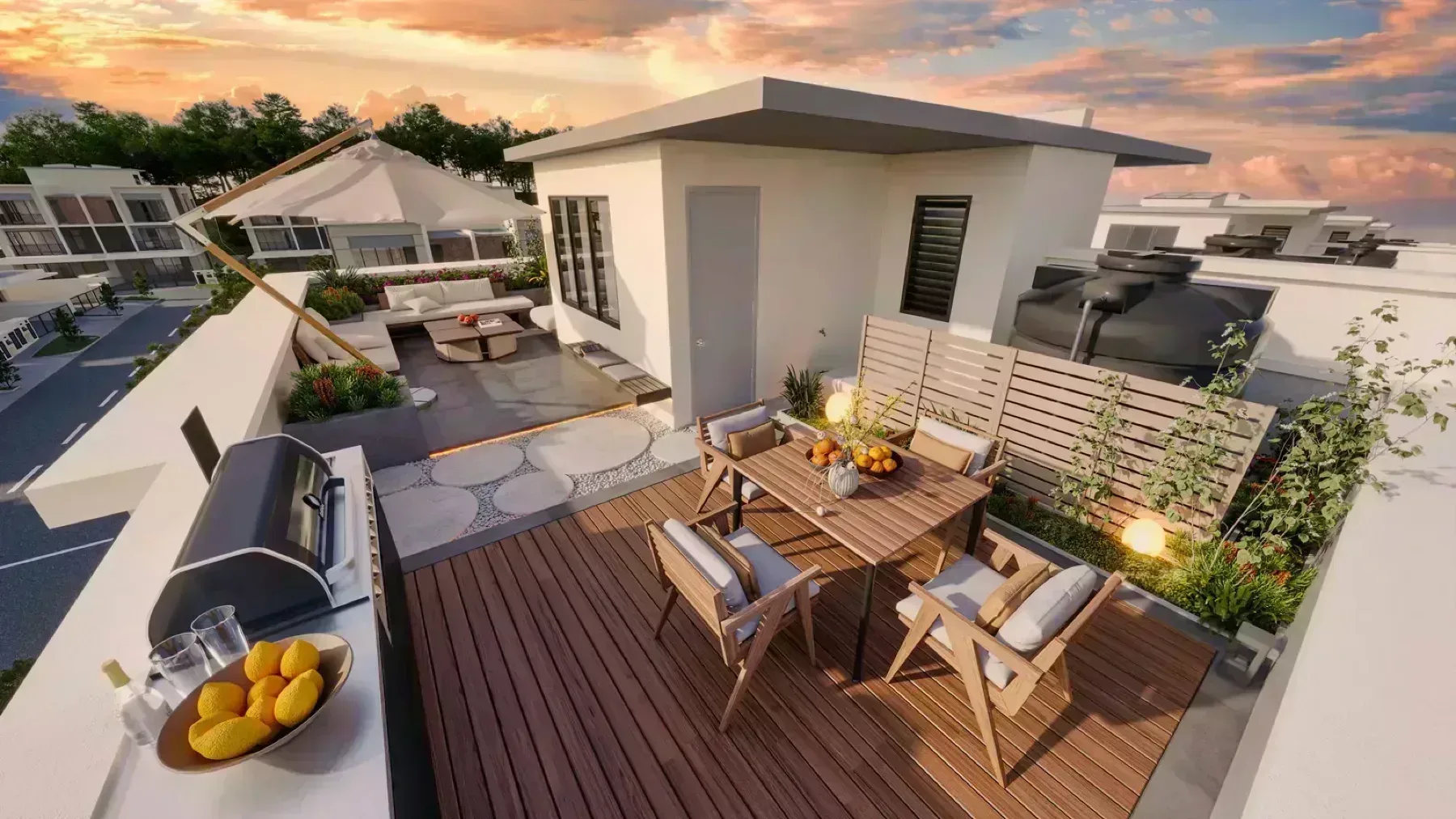 Erica Residence private rooftop sky deck