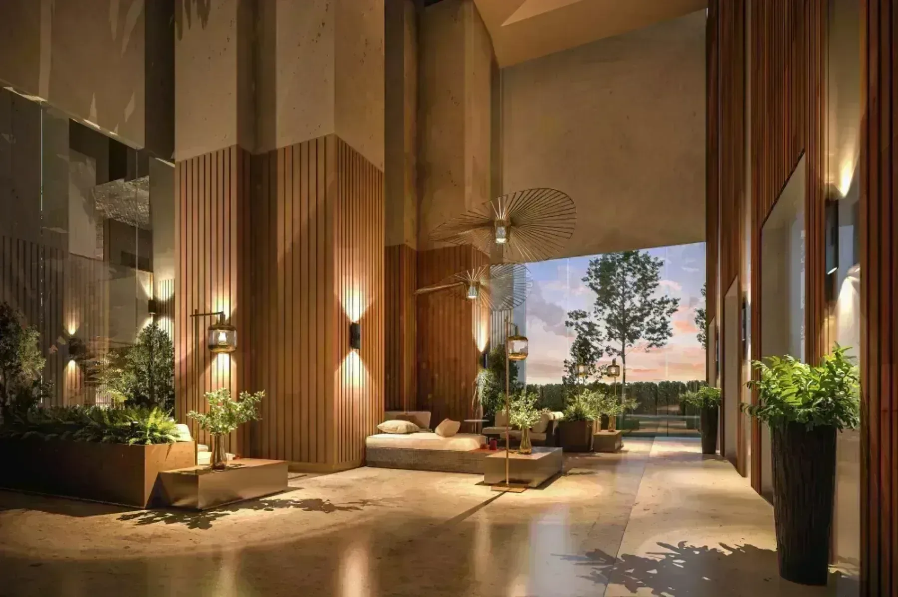 Forescape Metrioplace forest alfresco lounge on the ground floor