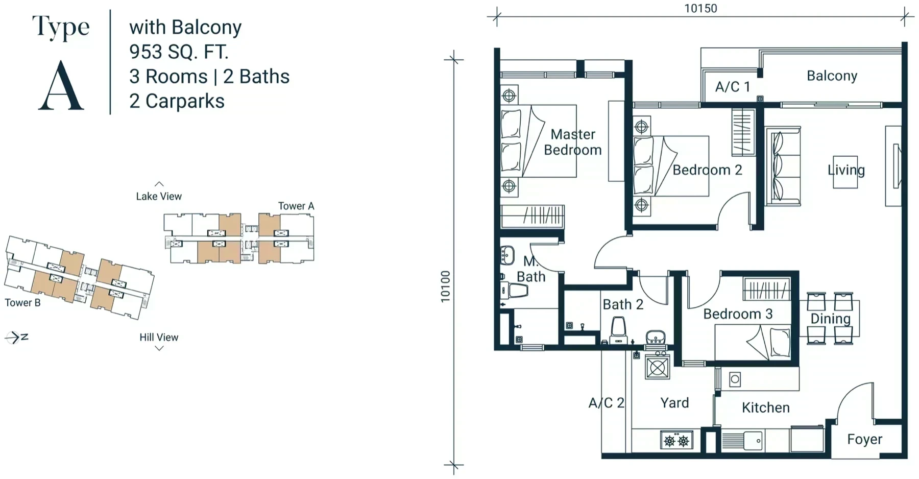 ForestHill Residences Type A floor plan
