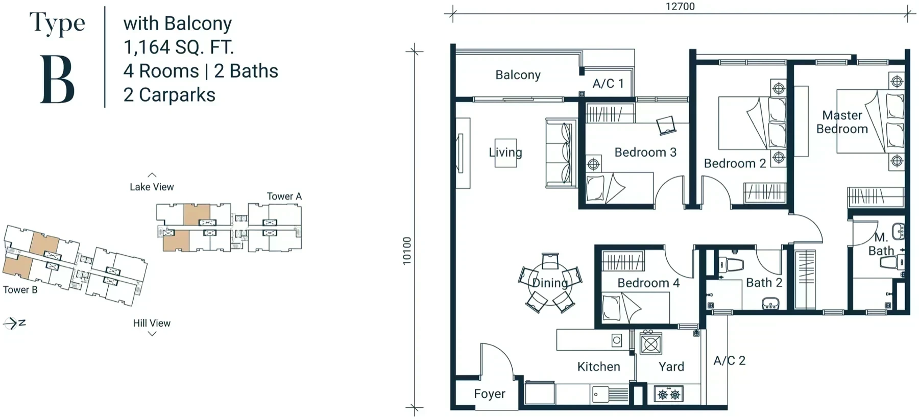 ForestHill Residences Type B floor plan