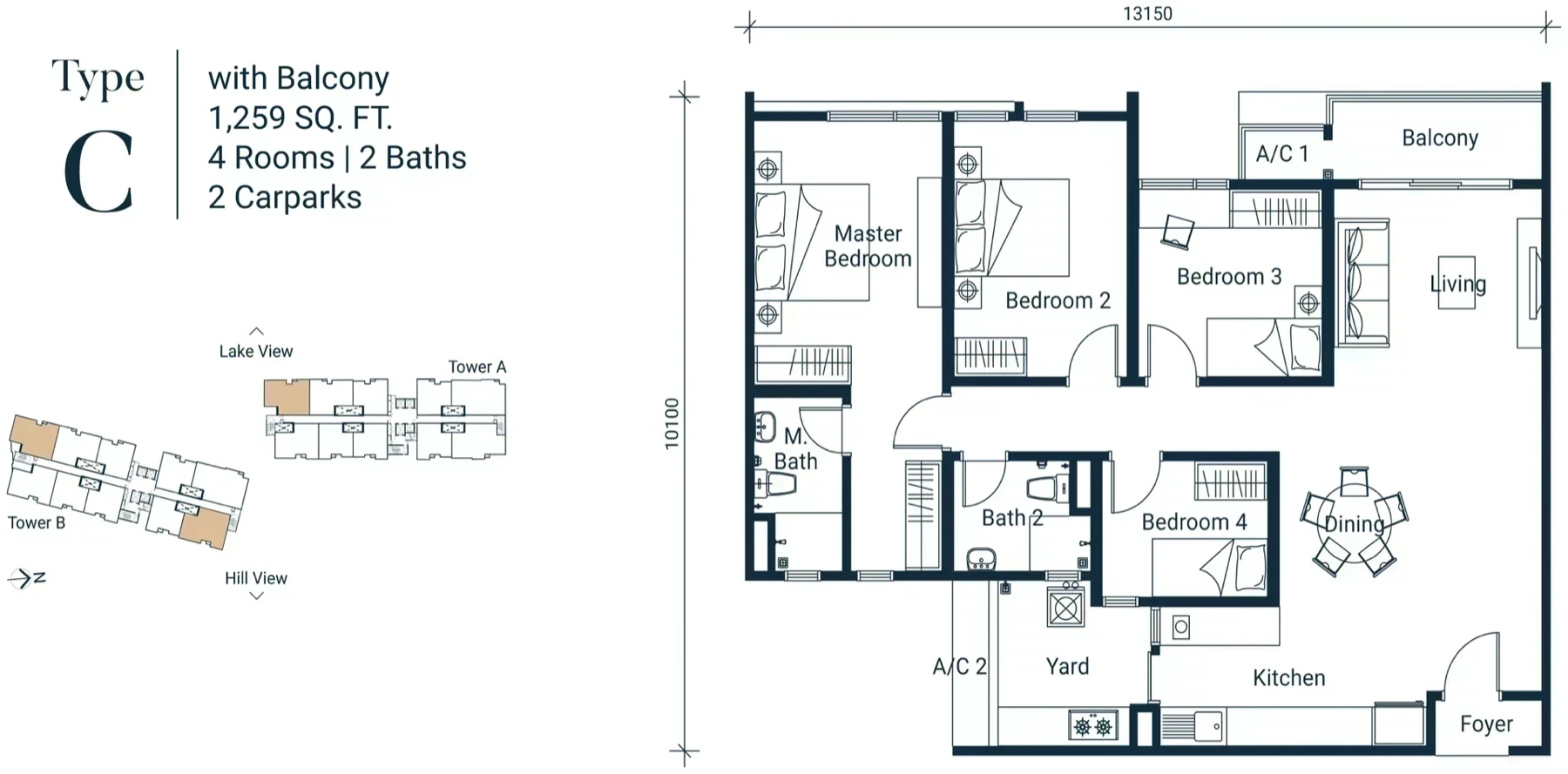 ForestHill Residences Type C floor plan