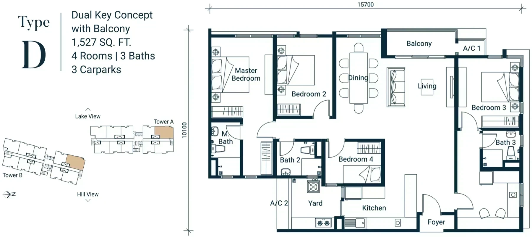 ForestHill Residences Type D floor plan