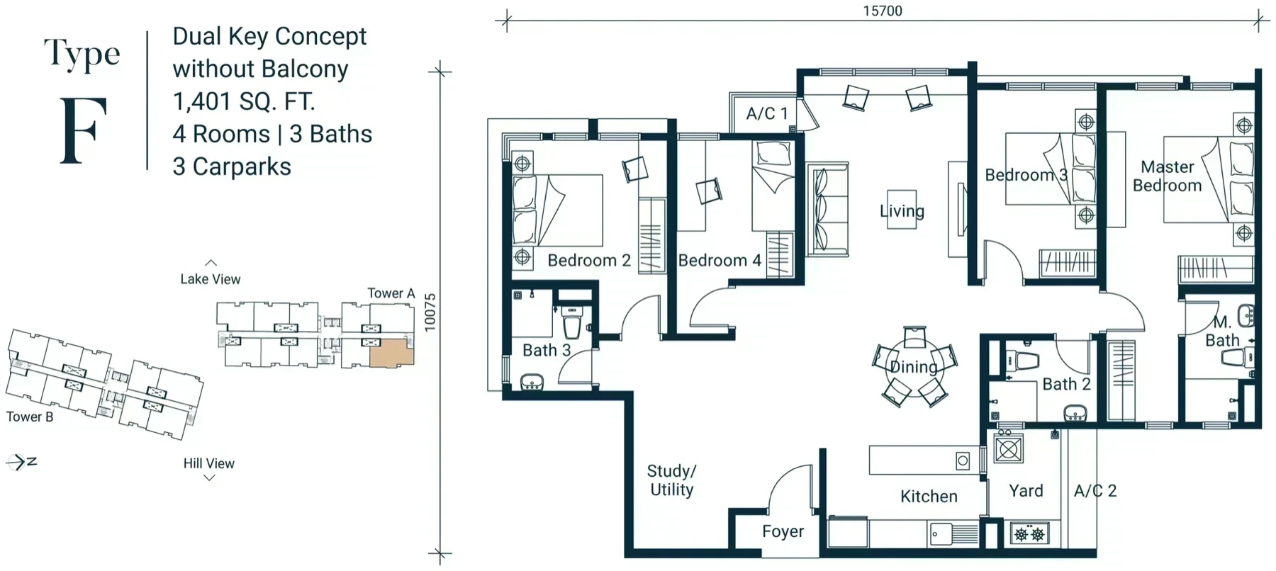 ForestHill Residences Type F floor plan
