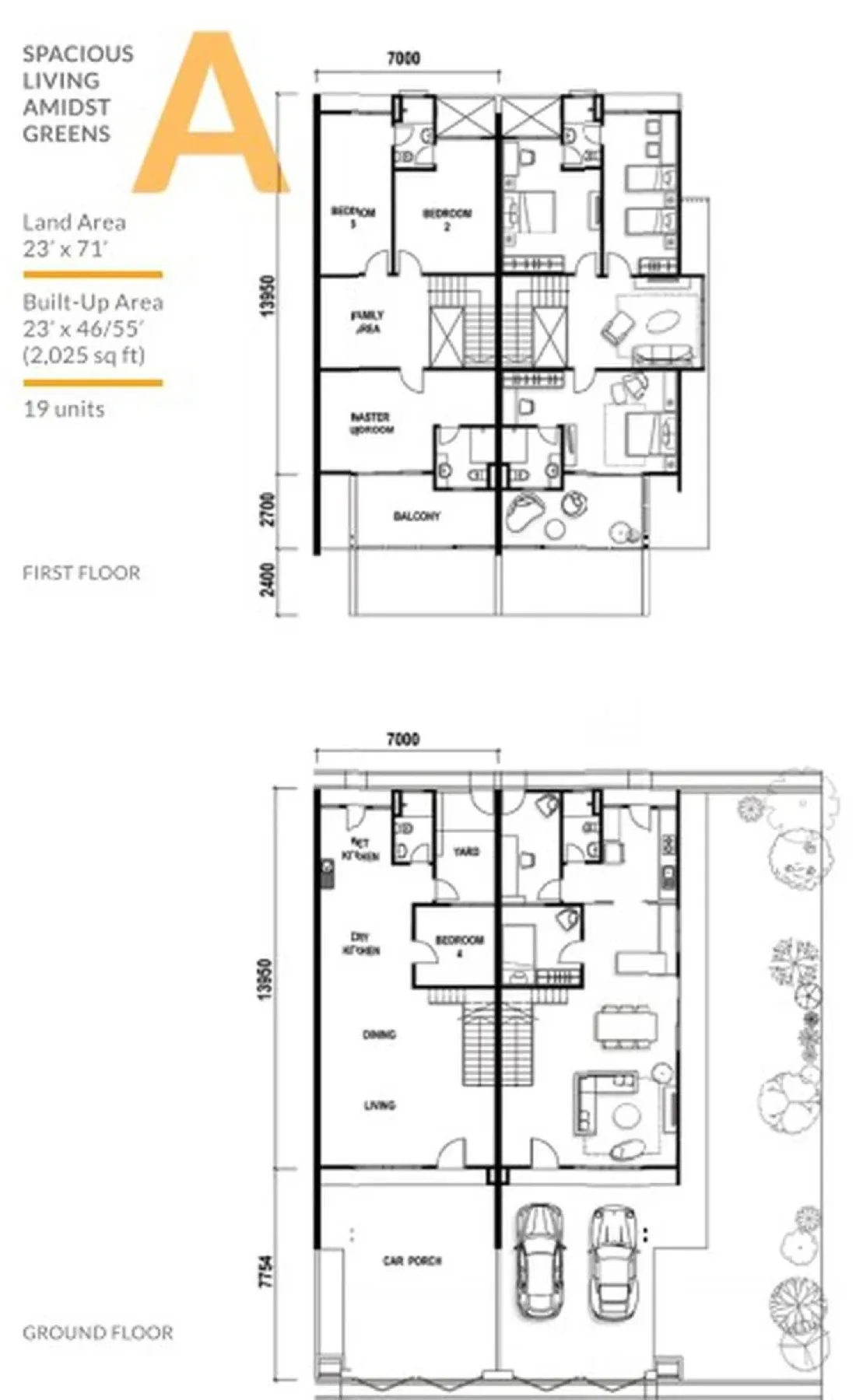 Garden Superlink floor plan 1