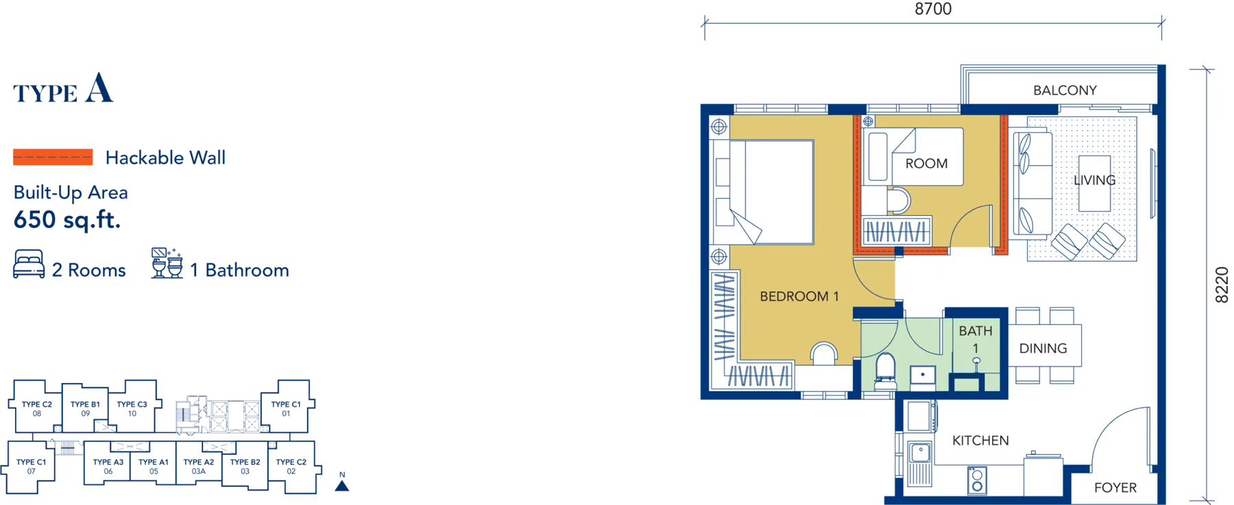 Gen Starz Type A floor plan