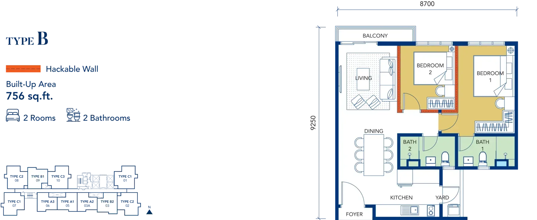 Gen Starz Type B floor plan