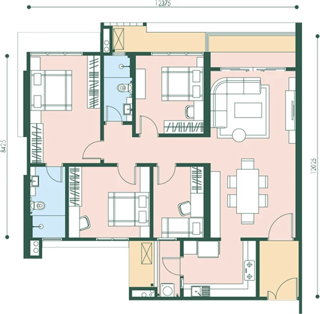 Goodwood Residence Type D floor plan