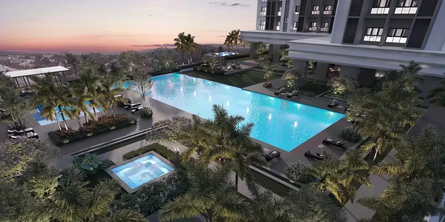 Grand Damansara pool aerial
