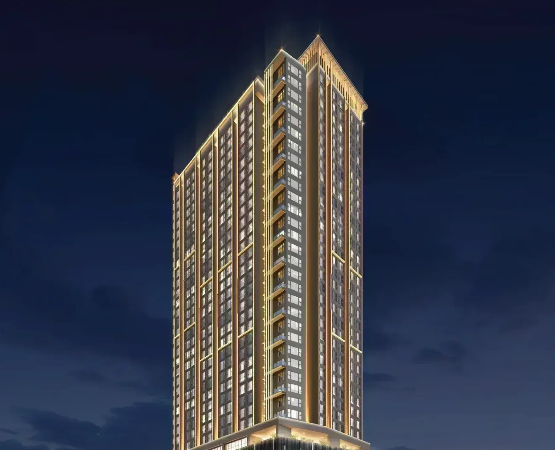 G'Vinton George Town tower at dusk